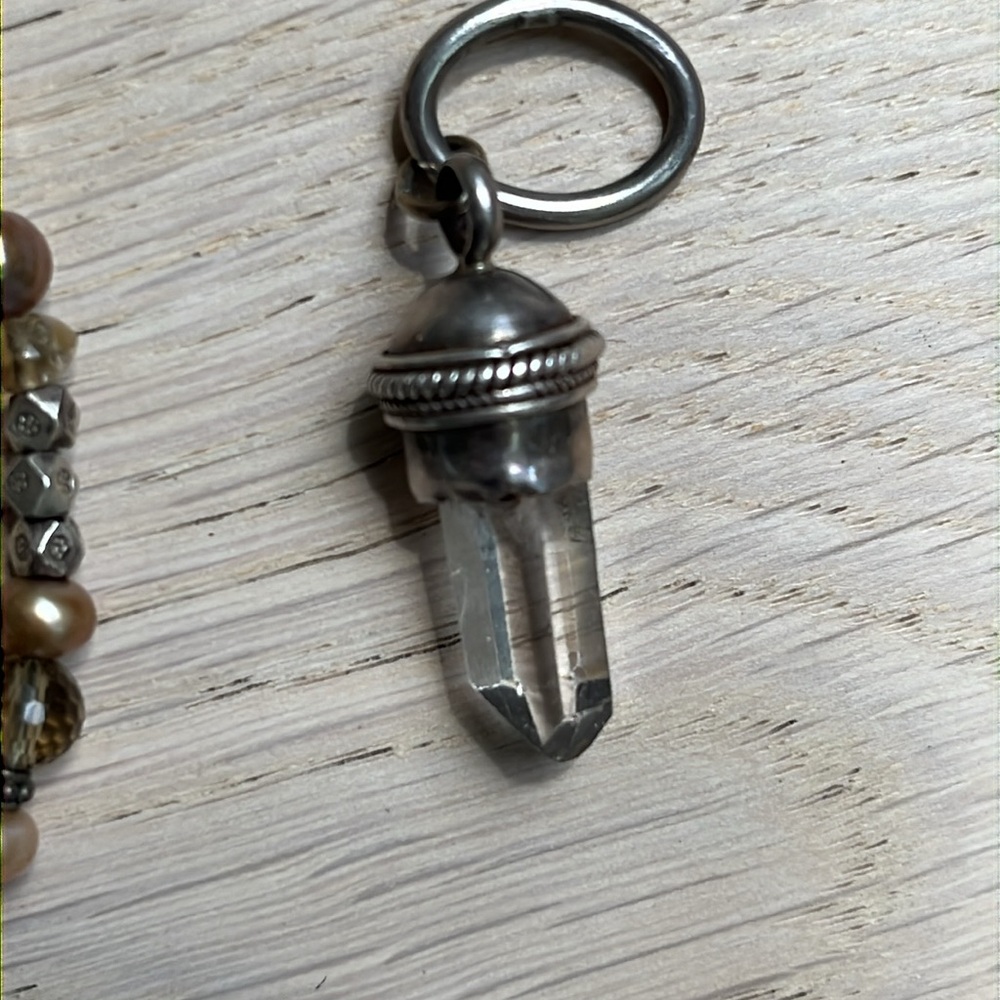 Natural crystal & Pearl Necklace